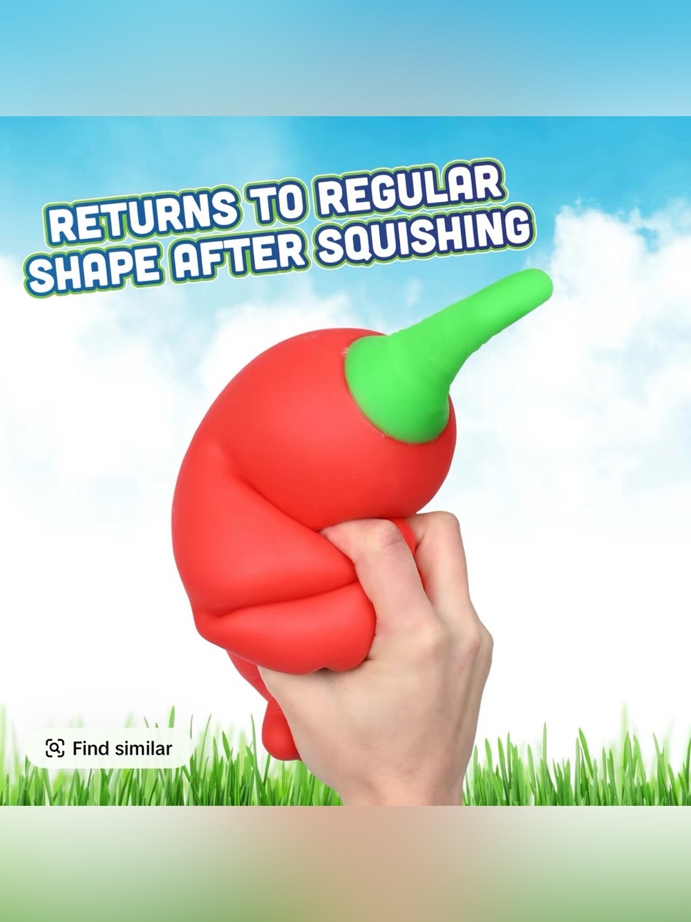XL Red Pepper Squish Toy - Sunny Days